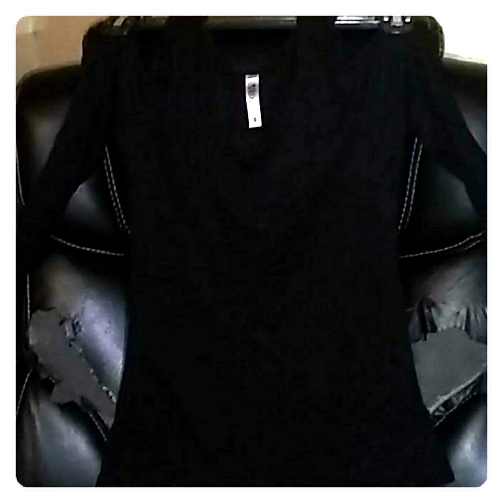 Black long sleeve cold shoulder top